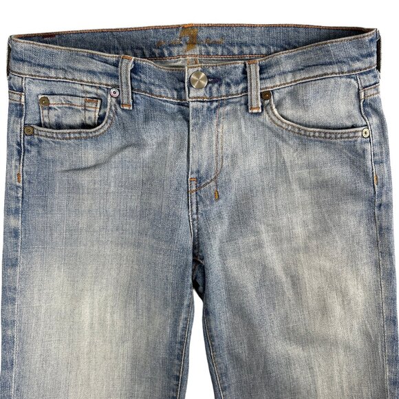 7 For All Mankind Y2K Dojo Jeans, Women's High Rise Wide Flare, Size 30/33 - Picture 4 of 15